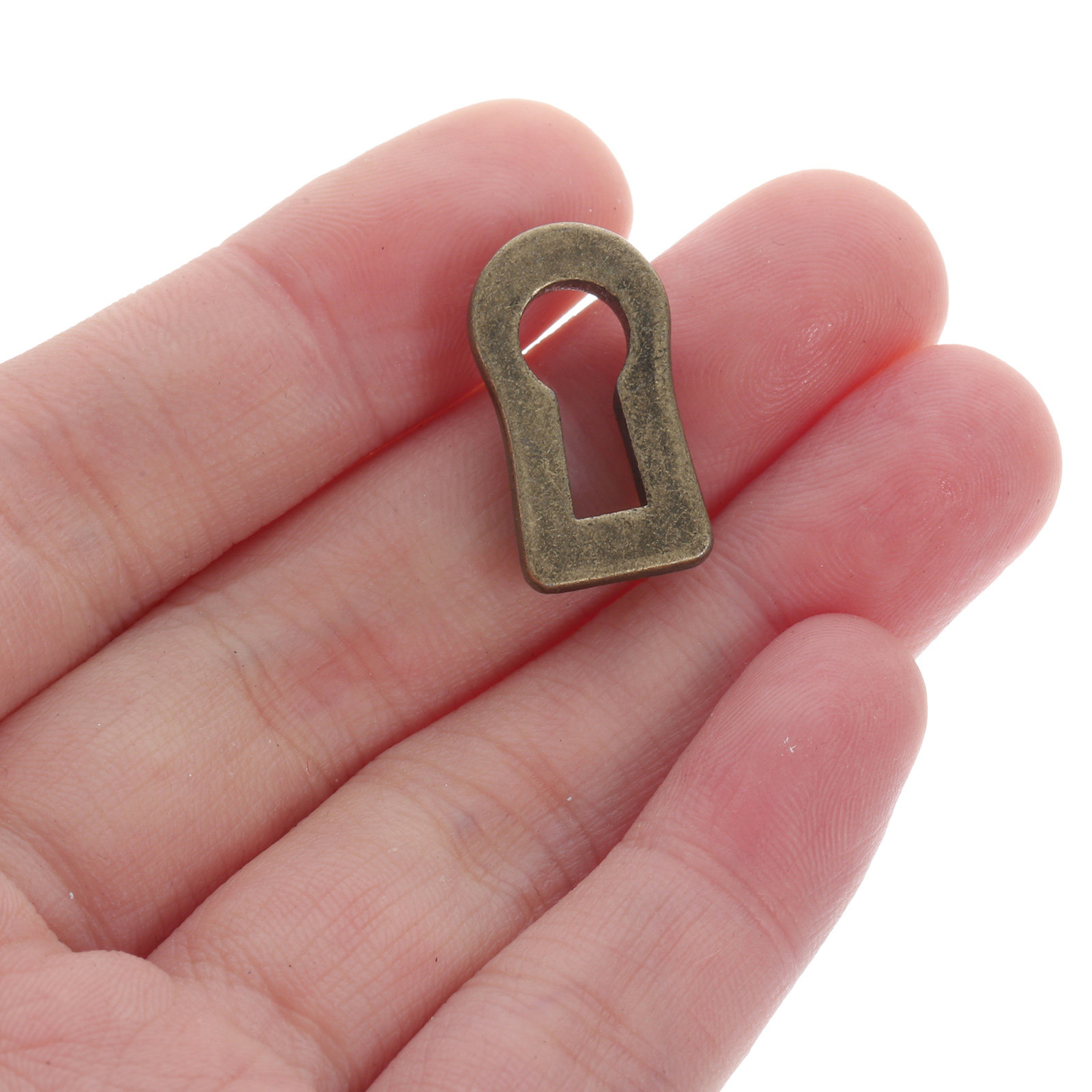 Furniture Hardware Brackets - 12 個の楕円形亜鉛合金キーホールエスカッションプレート装飾キーホールカバーキャビネットドアドレッサー引き出し家具ロック用