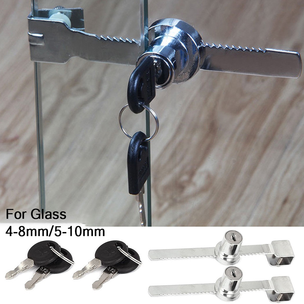 Furniture Joinery Hardware - 1pc ロックキャビネットスライドガラスプッシュドアロック Wi/キー付き Vivarium テラリウムウィンドウショーケースディスプレイケース家具金具ハードウェア