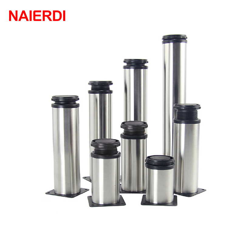 Furniture Hardware For Legs - NAIERDI 5 センチメートル-30 センチメートル家具調節可能なキャビネット脚ステンレス鋼テーブルソファ金属足ネジでホームセンターハードウェア