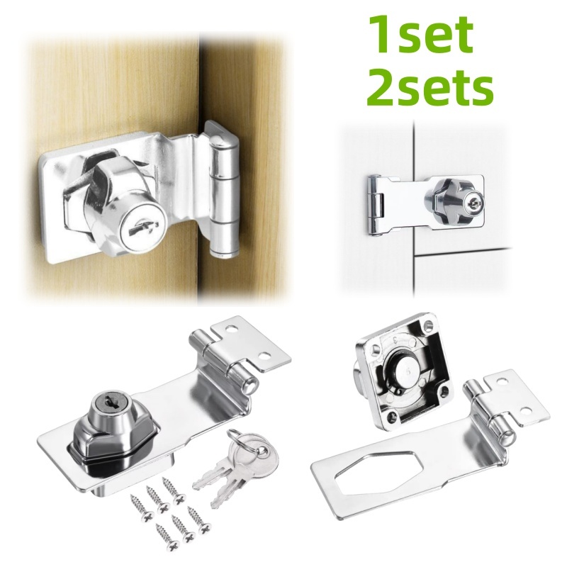 Furniture Hardware Brackets - 1/2 セットのノブスタイル家具安全ロック、キャビネット、引き出しロック、キーとネジ付きハードウェアアクセサリーに適しています。