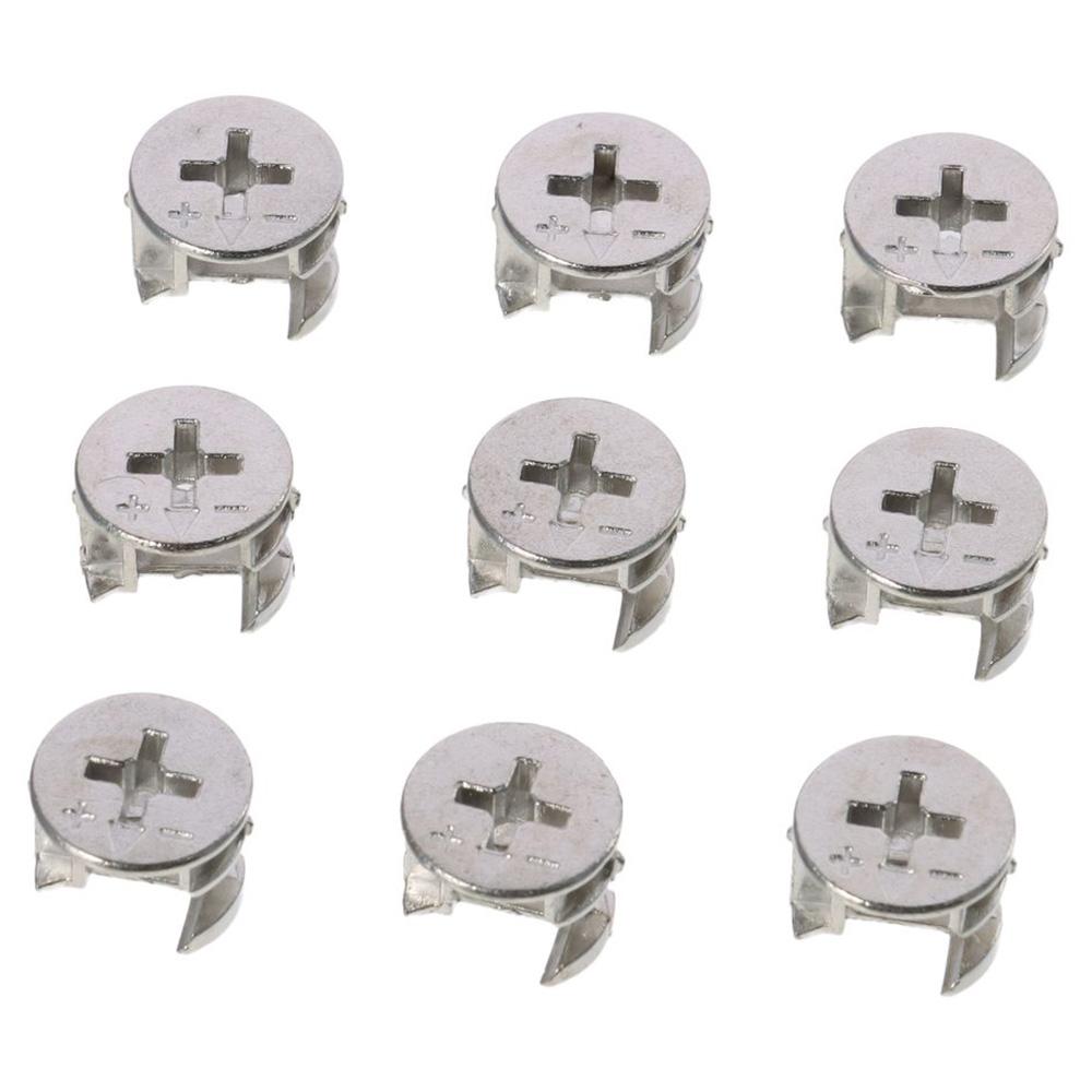 Furniture Joinery Hardware - 亜鉛カムロックナットの品揃えキット、耐久性のあるスライバースレッド、コネクタ継手、家具、14.6x11.5mm、20個