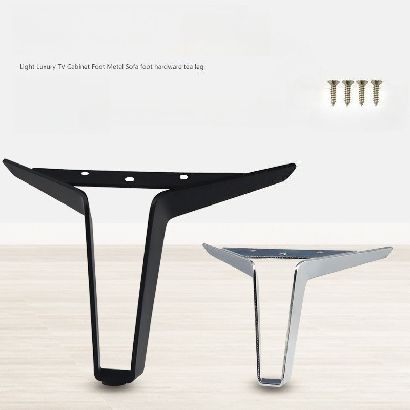 Furniture Hardware For Legs - シンプルな黒のソファ脚、北欧家具キャビネットの脚、テレビキャビネットの脚、金属製の支持脚、コーヒーテーブルの金具脚