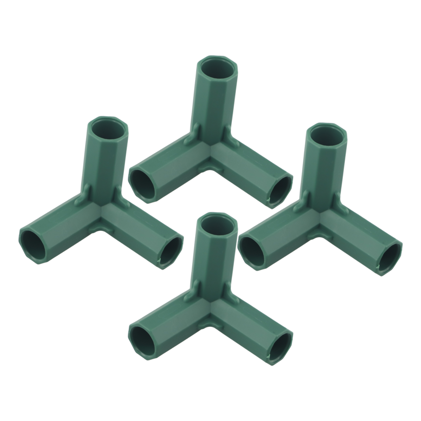 Joint Connector Bracket - 4 個 16 ミリメートルプラスチック温室フレームビルディングコネクタグリーン屋外庭構造ポールジョイントアダプタ DIY 3