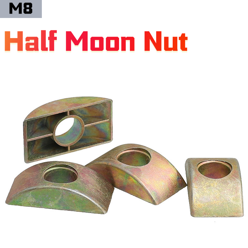 Furniture Joinery Hardware - M8合金製半月ワッシャーと半月ナット一体型家具接続金具（オフィスデスク組立用）