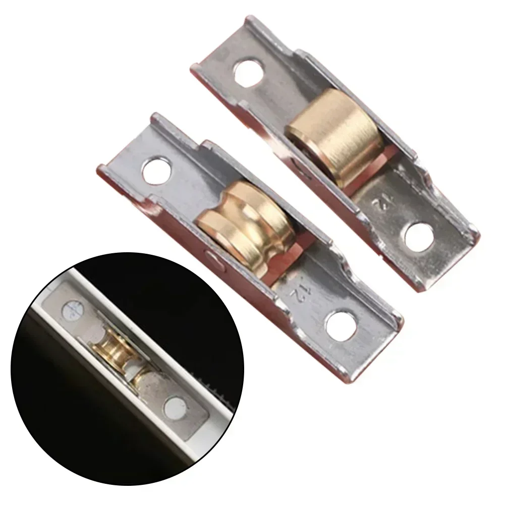 Furniture Joinery Hardware - 10 個窓スクリーンプーリースライドドアローラーキャビネットドアキャスターホイールワードローブ家具ドアトラックスライドプーリーハードウェア