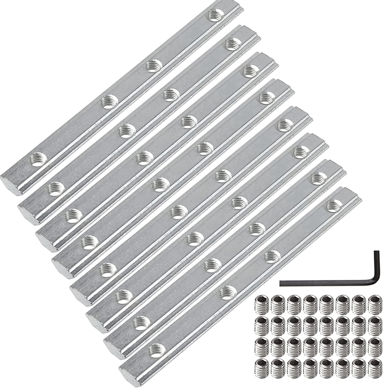 Joint Connector Bracket - 8 個 2020 180 度炭素鋼押出プロファイルストレートジョイントインサイドコネクタアルミプロファイルフィッティングストリップ M5