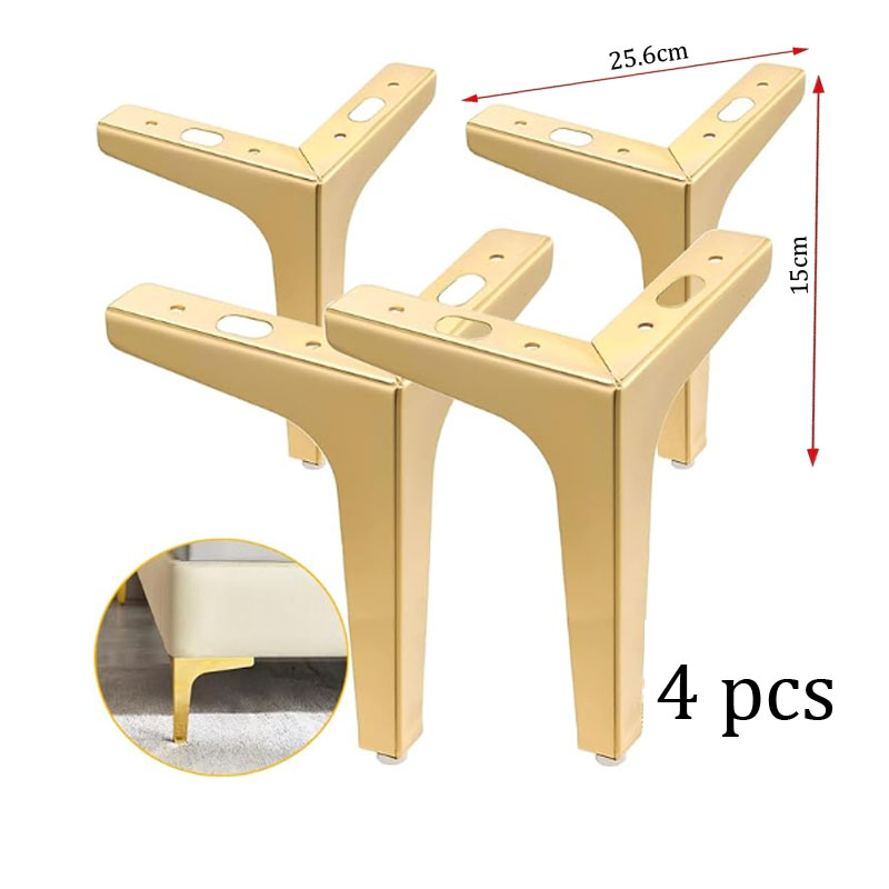 Furniture Hardware For Legs - 4個入り モダンな三角形メタルソファ脚 DIY交換用家具脚、ユニバーサルキャビネットカウチチェアサポート脚金具アクセサリー