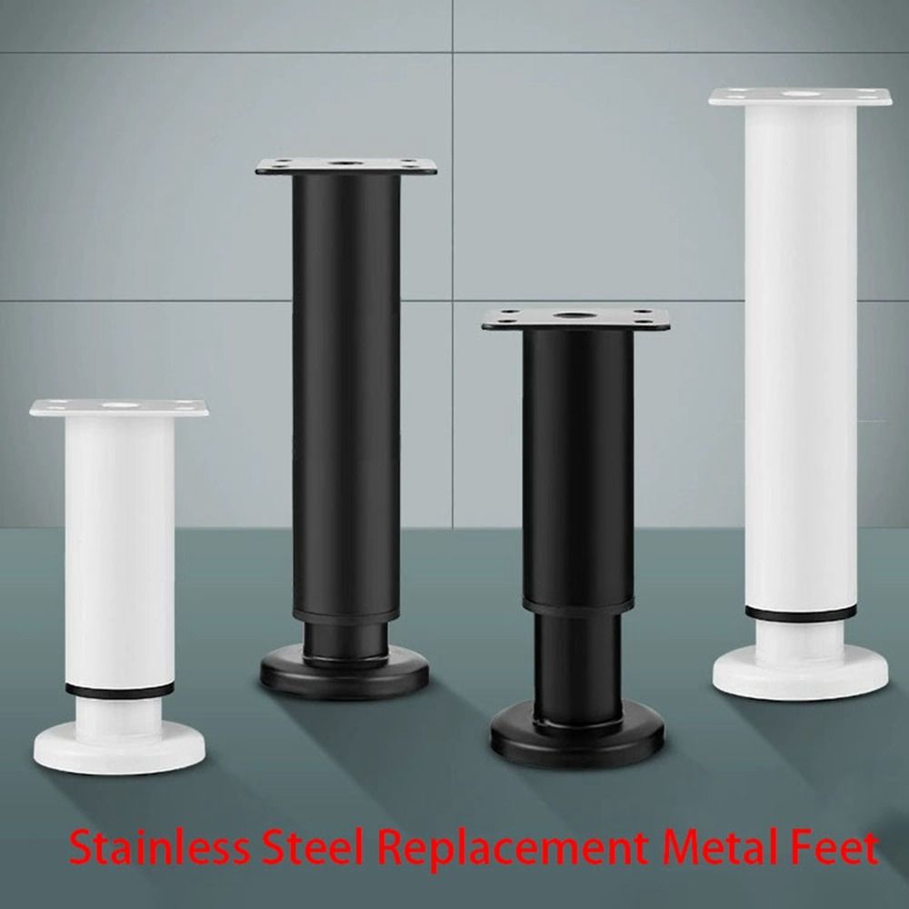 Furniture Hardware For Legs - ステンレス鋼交換用金属足ブラックホワイト調整可能な家具の脚キャビネットソファ食器棚家具ハードウェア
