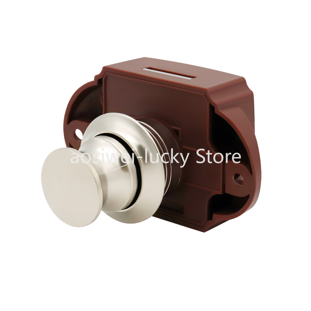Furniture Hardware Brackets - キャンピングカープッシュロック Rv キャラバンボートモーターラッチボタンロック家具引き出しラッチドアロックハードウェア