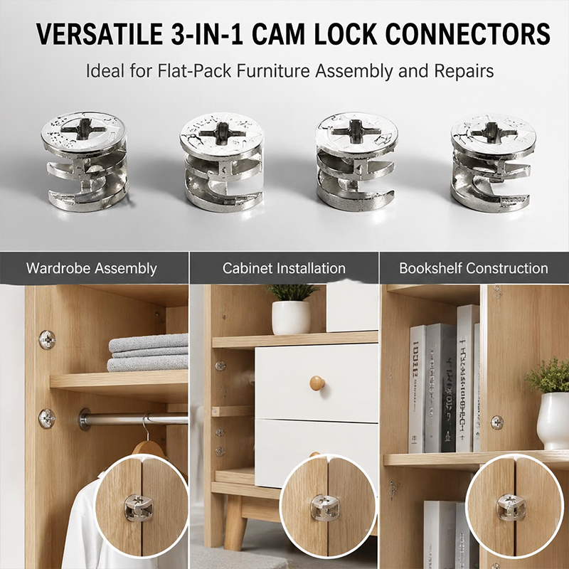 3-in-1偏心ホイール接合金具ノックダウン組立コネクターネ - Furniture Knock Down Hardware のレビューと価格
