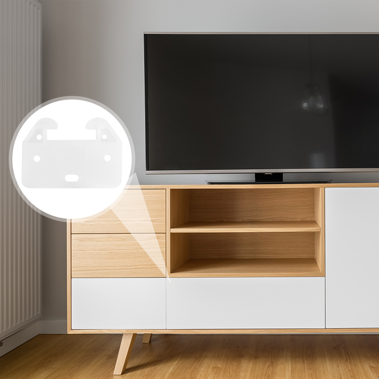 100個入り 5種類のハードウェアアクセサリー 7穴 ホワイ - Furniture Hardware With Backplate のレビューと価格