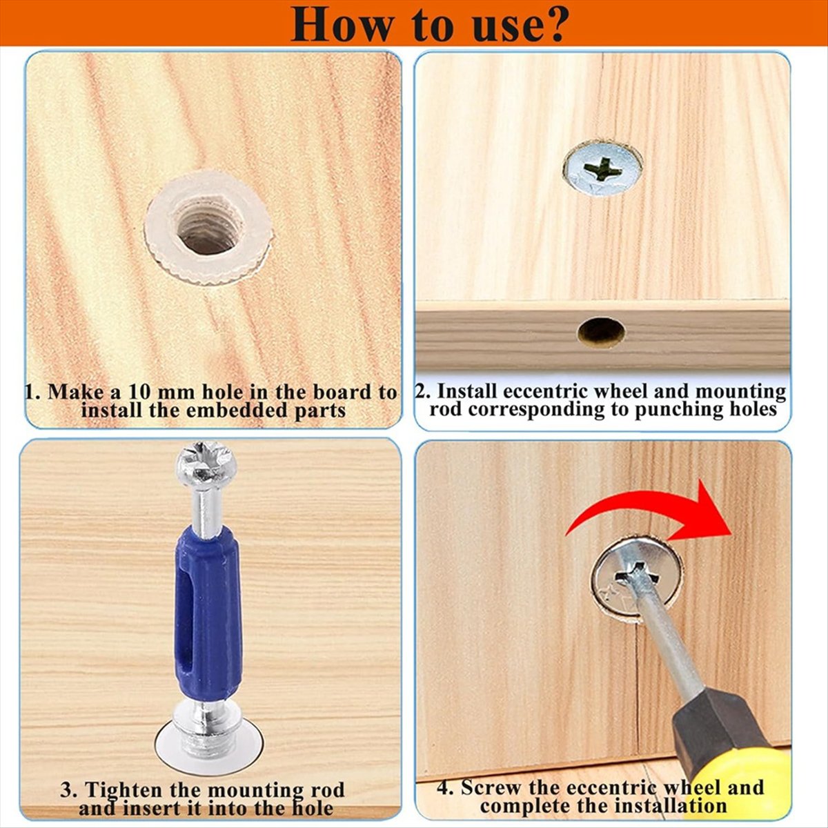 新しい家具用カムロック120個、家具用ファスナーとコネクター - Cam Lock Nut のレビューと価格