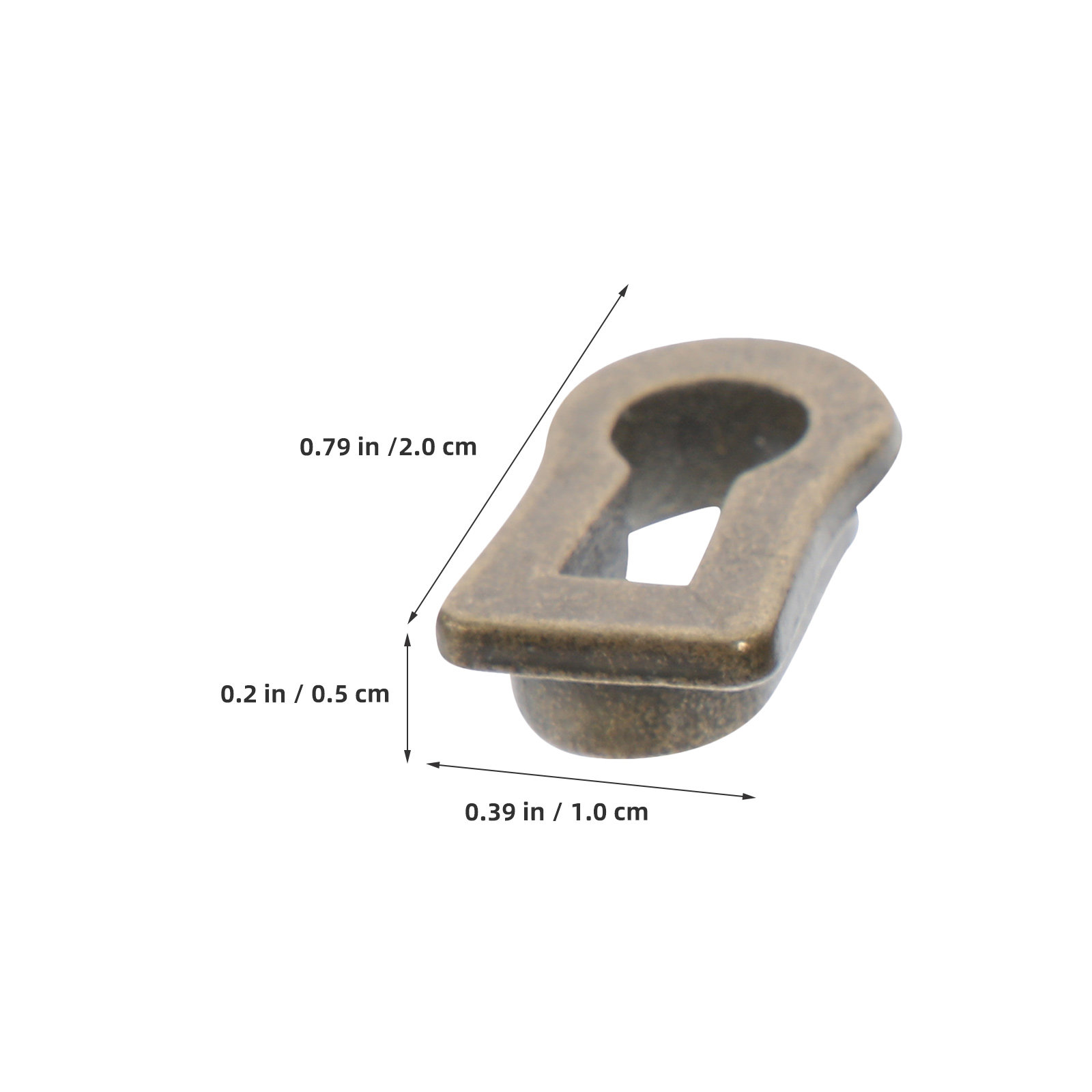 12 個の楕円形亜鉛合金キーホールエスカッションプレート装飾 - Furniture Hardware Brackets のレビューと価格