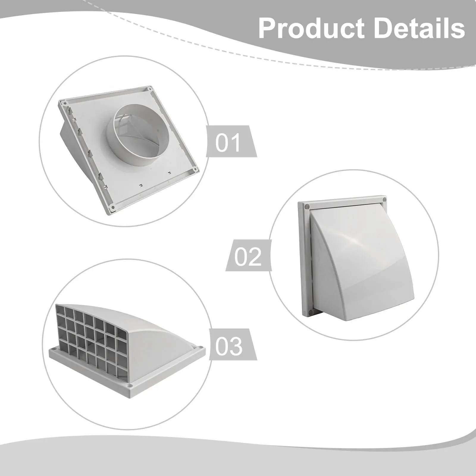 100MM、125MM、150MM 外壁換気グリルレンジフー - Furniture Hardware Outlet のレビューと価格