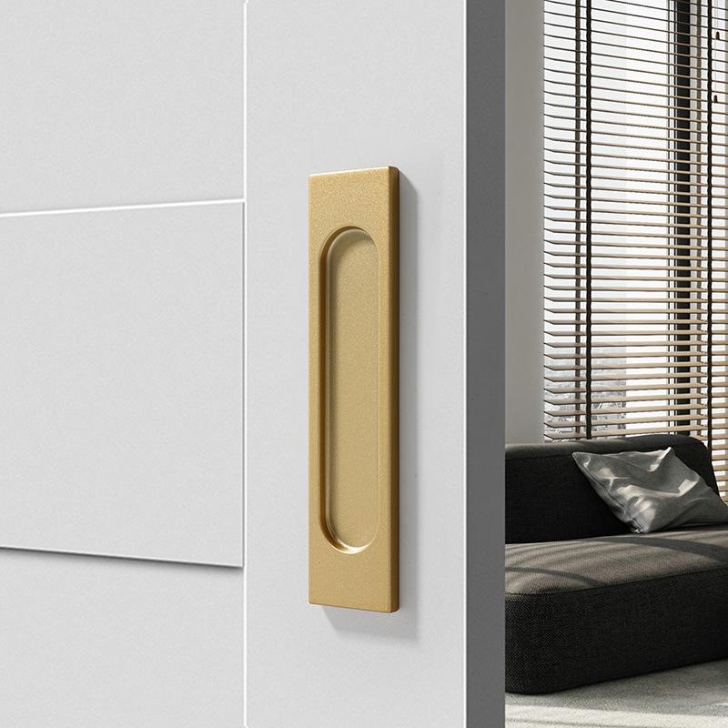 ** パンチフリースライドドアハンドルアルミニウム合金粘着式 - Furniture Hardware Tools のレビューと価格