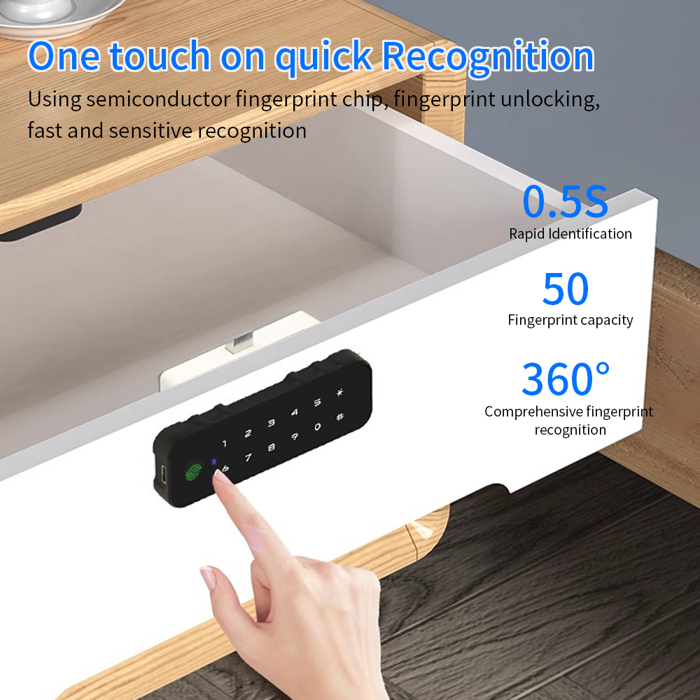 Tuya Bluetooth スマート木製キャビネット指紋ロ - Furniture Hardware Tools のレビューと価格