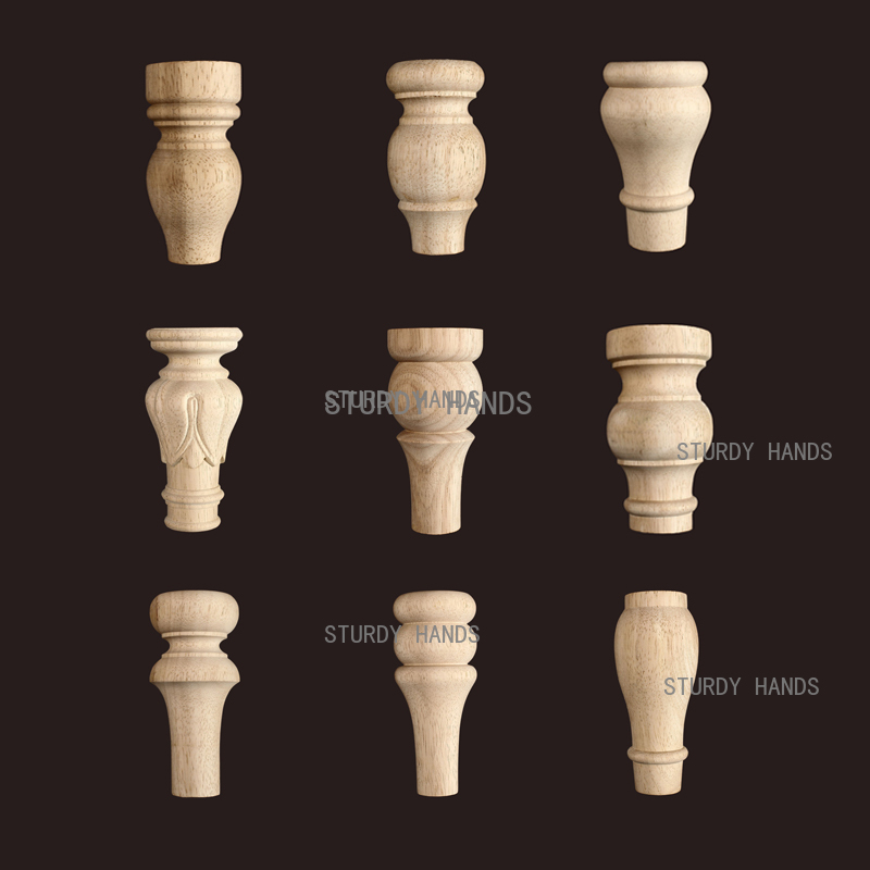 1pc 家具ラウンド無垢材テーブル脚ソファ足キャビネットベッ - Furniture Hardware For Legs のレビューと価格