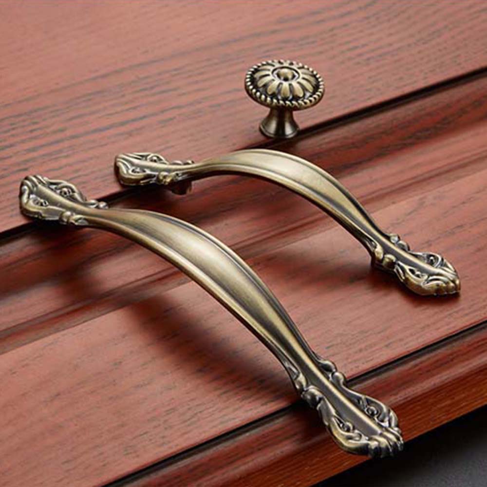 ヴィンテージブロンズワードローブドレッサーキャビネットプルハ - Furniture Hardware Pulls のレビューと価格