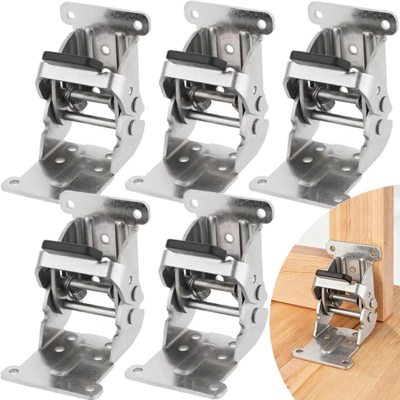 セルフロック折りたたみヒンジ 90 度サポートブラケットコー - Furniture Hardware Tools のレビューと価格