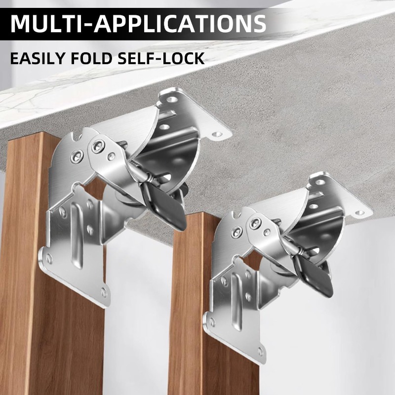 セルフロック折りたたみヒンジ 90 度サポートブラケットコー - Furniture Hardware Tools のレビューと価格