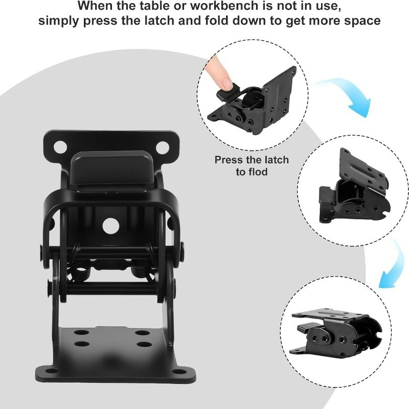 セルフロック折りたたみヒンジ 90 度サポートブラケットコー - Furniture Hardware Tools のレビューと価格