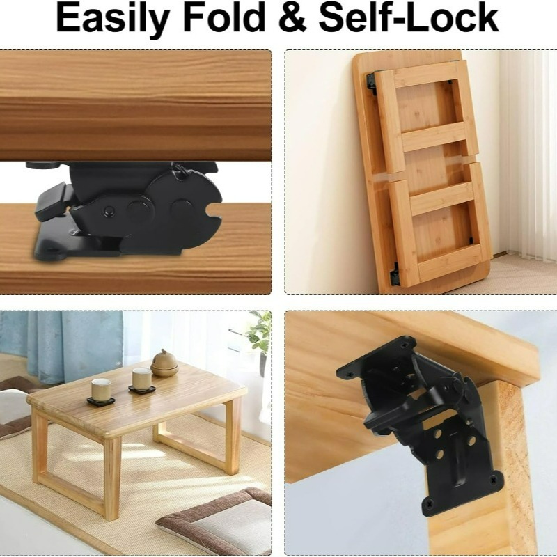 セルフロック折りたたみヒンジ 90 度サポートブラケットコー - Furniture Hardware Tools のレビューと価格