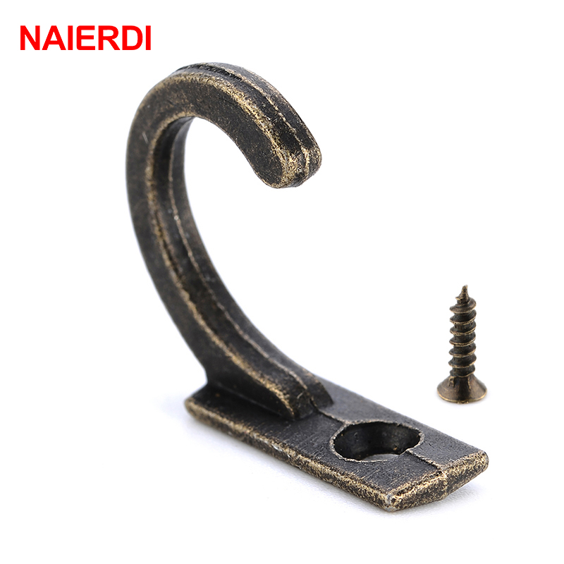 Naierdi-小さなアンティークウォールフック,10個,湾 - Furniture Hardware Brackets のレビューと価格