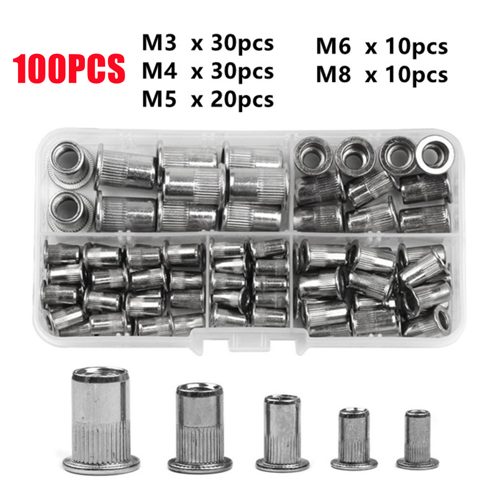 100/150/180 個ステンレス鋼リベットナット M3- - Cam Lock Nut のレビューと価格