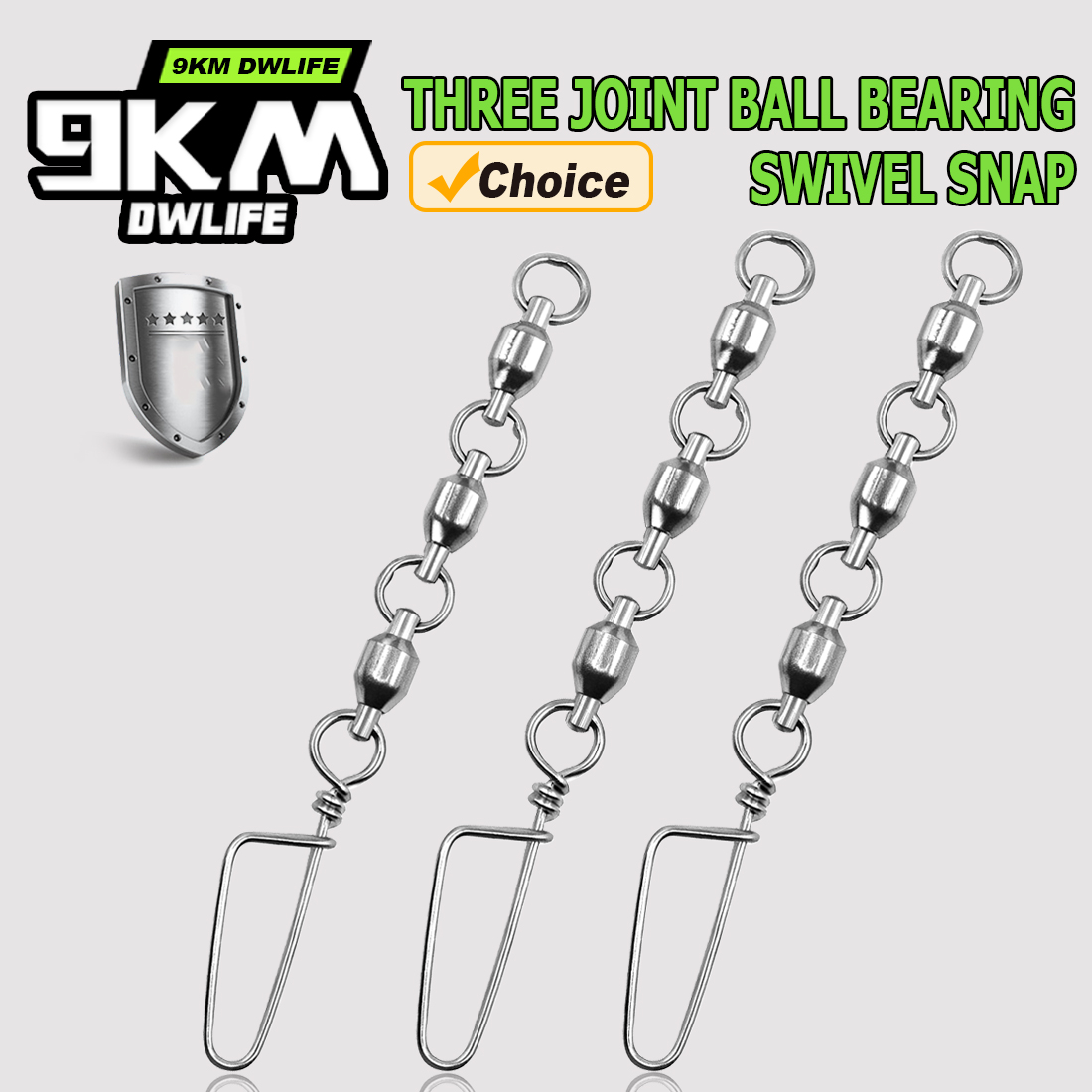 9KM ボールベアリングスイベルスナップ 5個入り 三連スナ - Joint Connector Bracket のレビューと価格