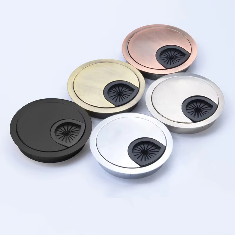 亜鉛合金丸線穴カバープレート、コンピューターデスクジャンクシ - Furniture Hardware Outlet のレビューと価格