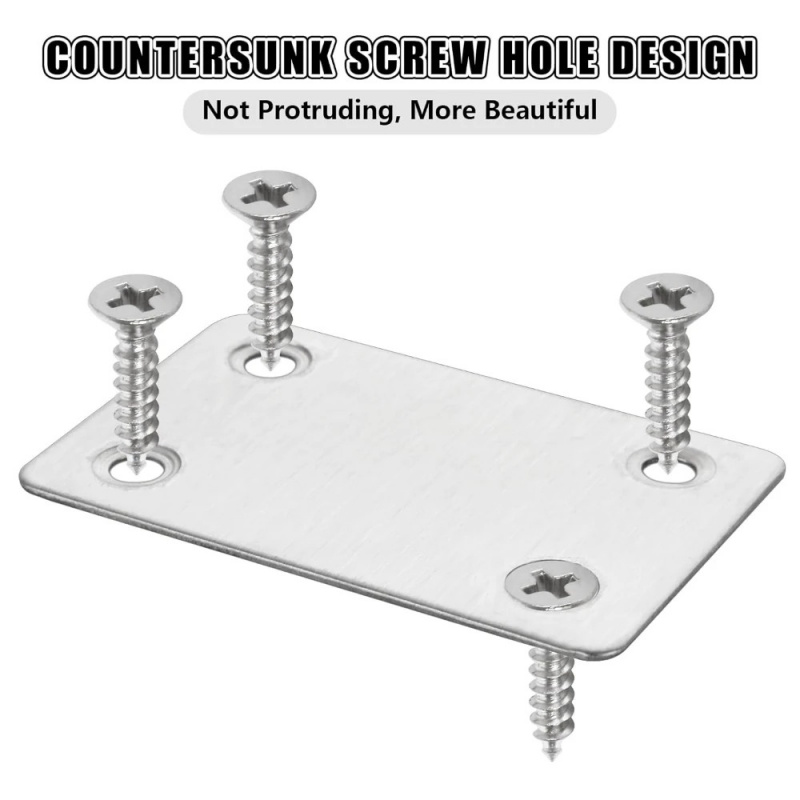 10 個のステンレス鋼フラットアングルブラケットセット鉄板ク - Furniture Joinery Hardware のレビューと価格