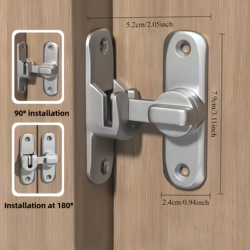90/180度フリップドアロック盗難防止ボルト/家庭用家具ド - Furniture Hardware Tools のレビューと価格