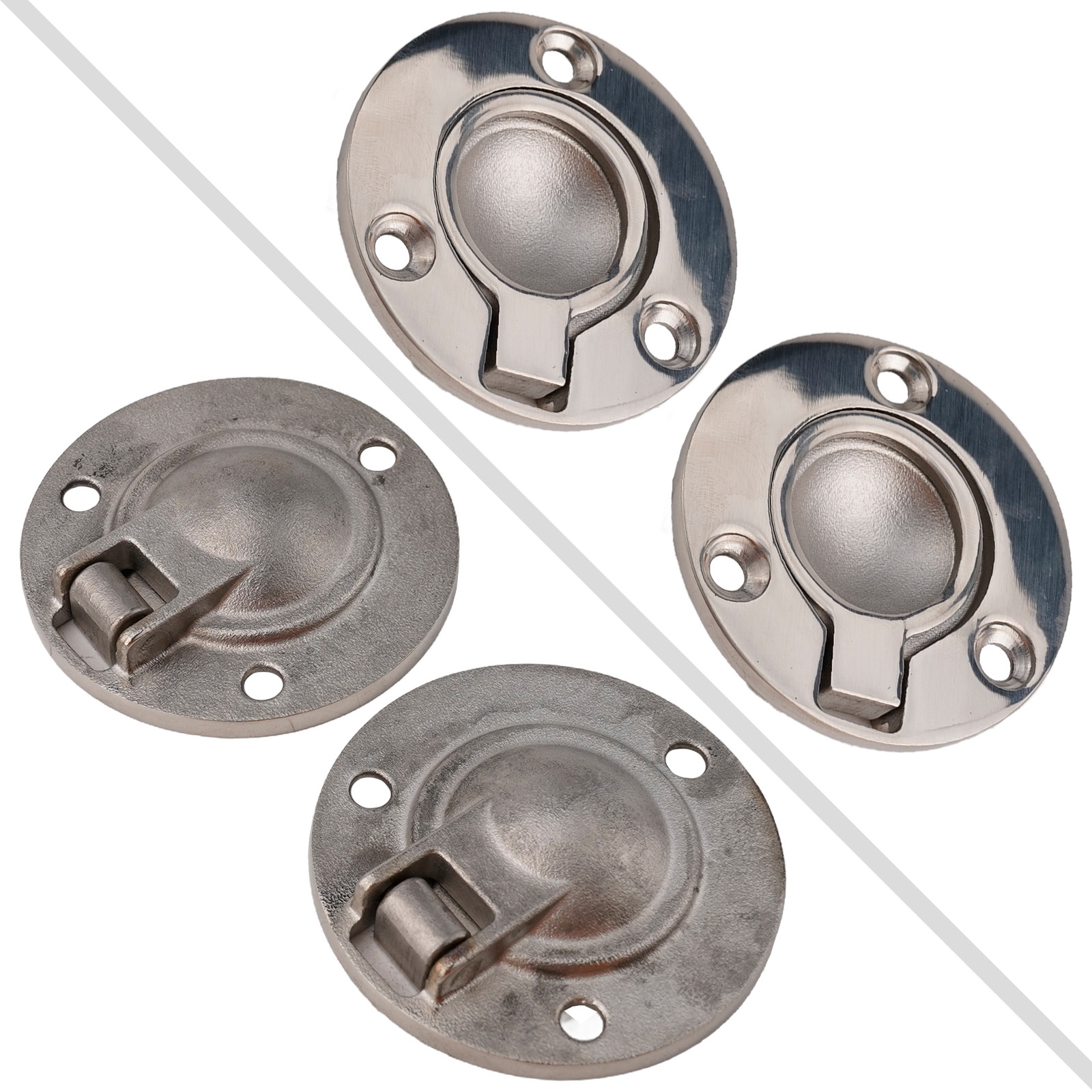 2 個 316 ステンレス鋼フラッシュリングプルハンドルラウ - Furniture Hardware Pulls のレビューと価格