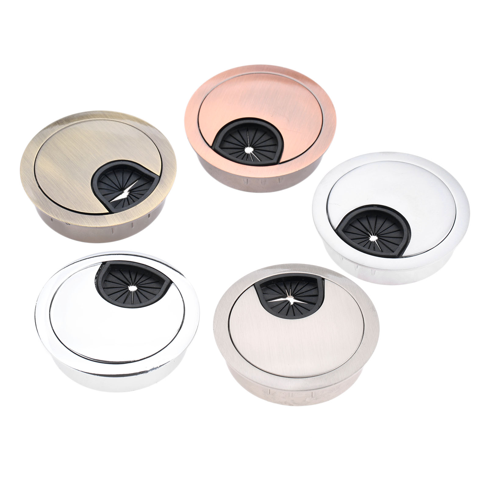 1Pc 亜鉛合金デスクワイヤーホールカバーベースコンピュータ - Furniture Hardware Outlet のレビューと価格