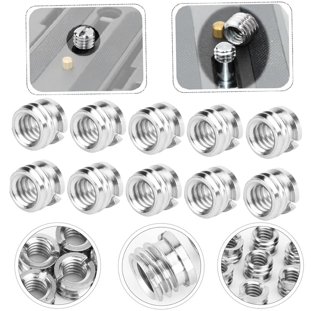 10個 ﻿   ユニバーサルカメラアダプターネジ 1/4 か - Cam Lock Nut のレビューと価格