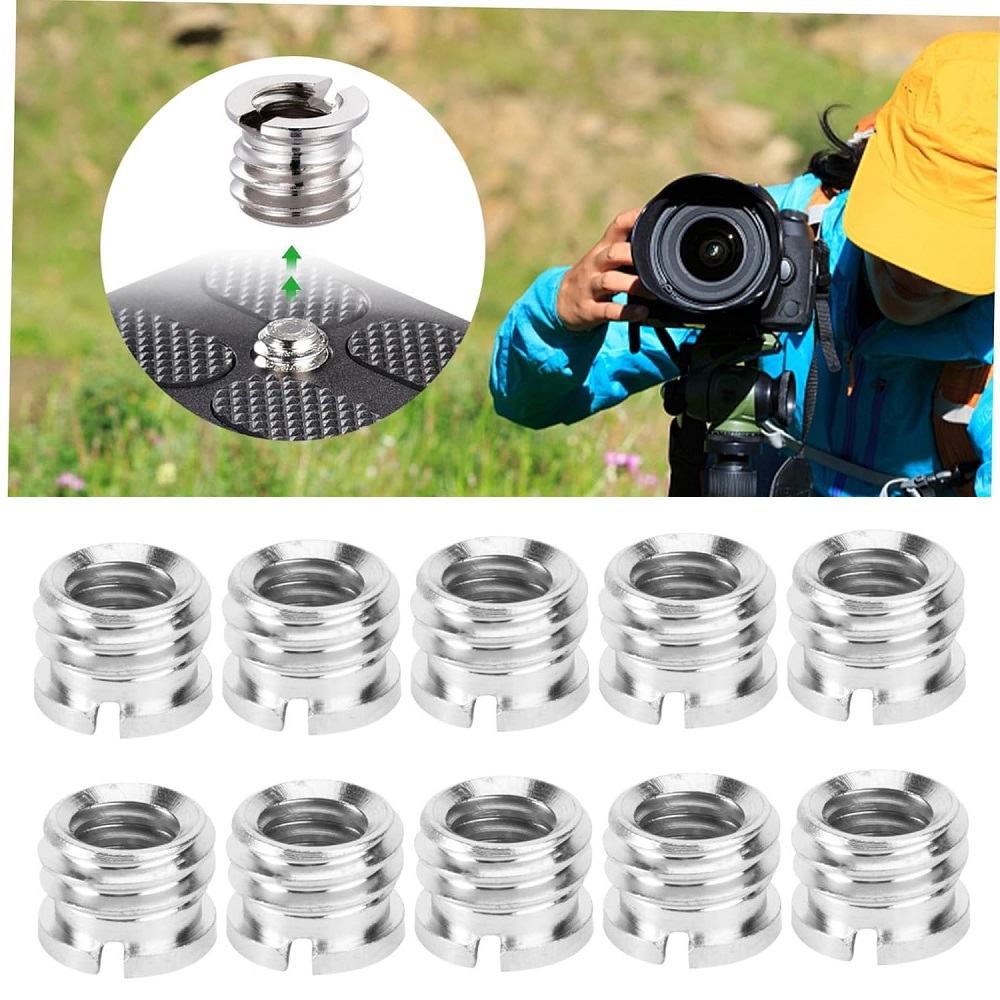 10個 ﻿   ユニバーサルカメラアダプターネジ 1/4 か - Cam Lock Nut のレビューと価格