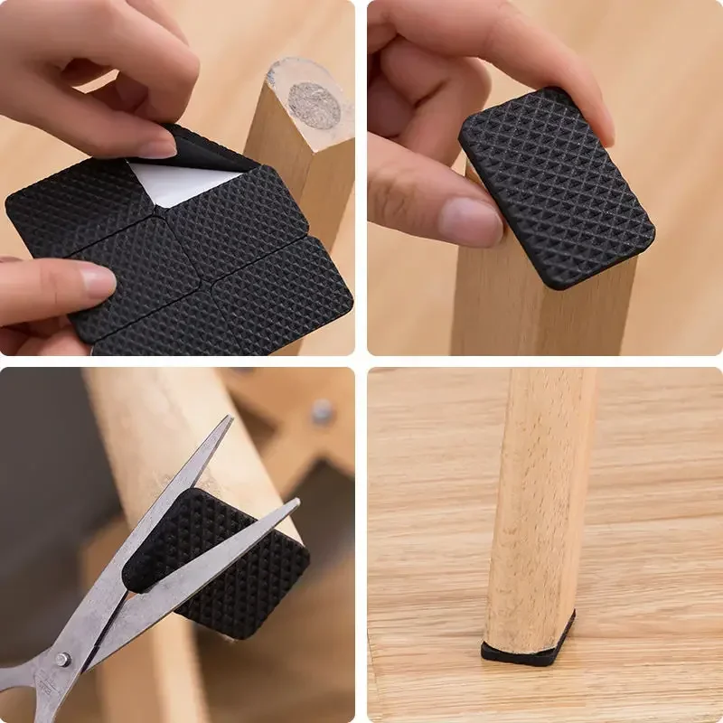 椅子の脚用ゴムパッド家具滑り止めマットバンパーダンパー自己粘 - Furniture Hardware For Legs のレビューと価格