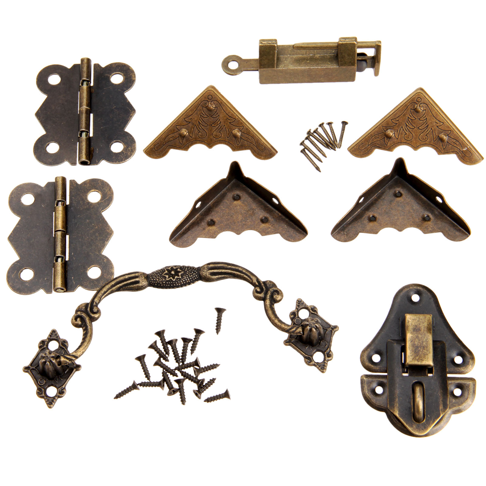 9ピース/セット家具継手中国真鍮ハードウェアアンティーク木製 - Furniture Hardware Tools のレビューと価格