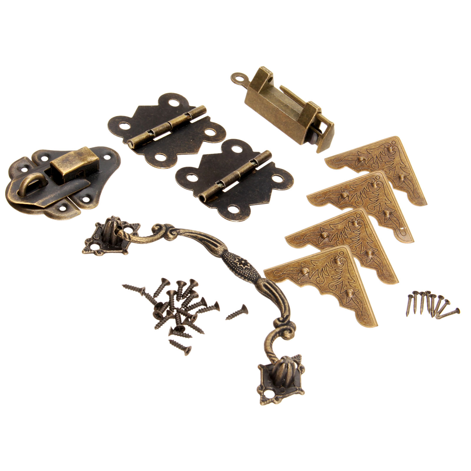 9ピース/セット家具継手中国真鍮ハードウェアアンティーク木製 - Furniture Hardware Tools のレビューと価格