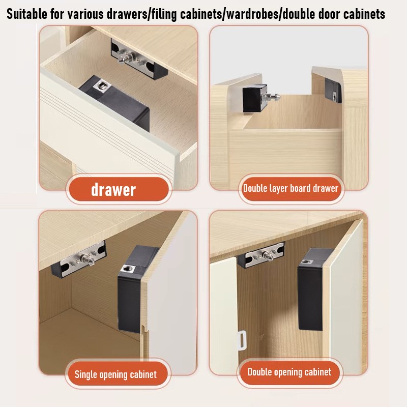 Tuya スマートキャビネットドアロックキーレス不可視電子ロ - Furniture Hardware Brackets のレビューと価格