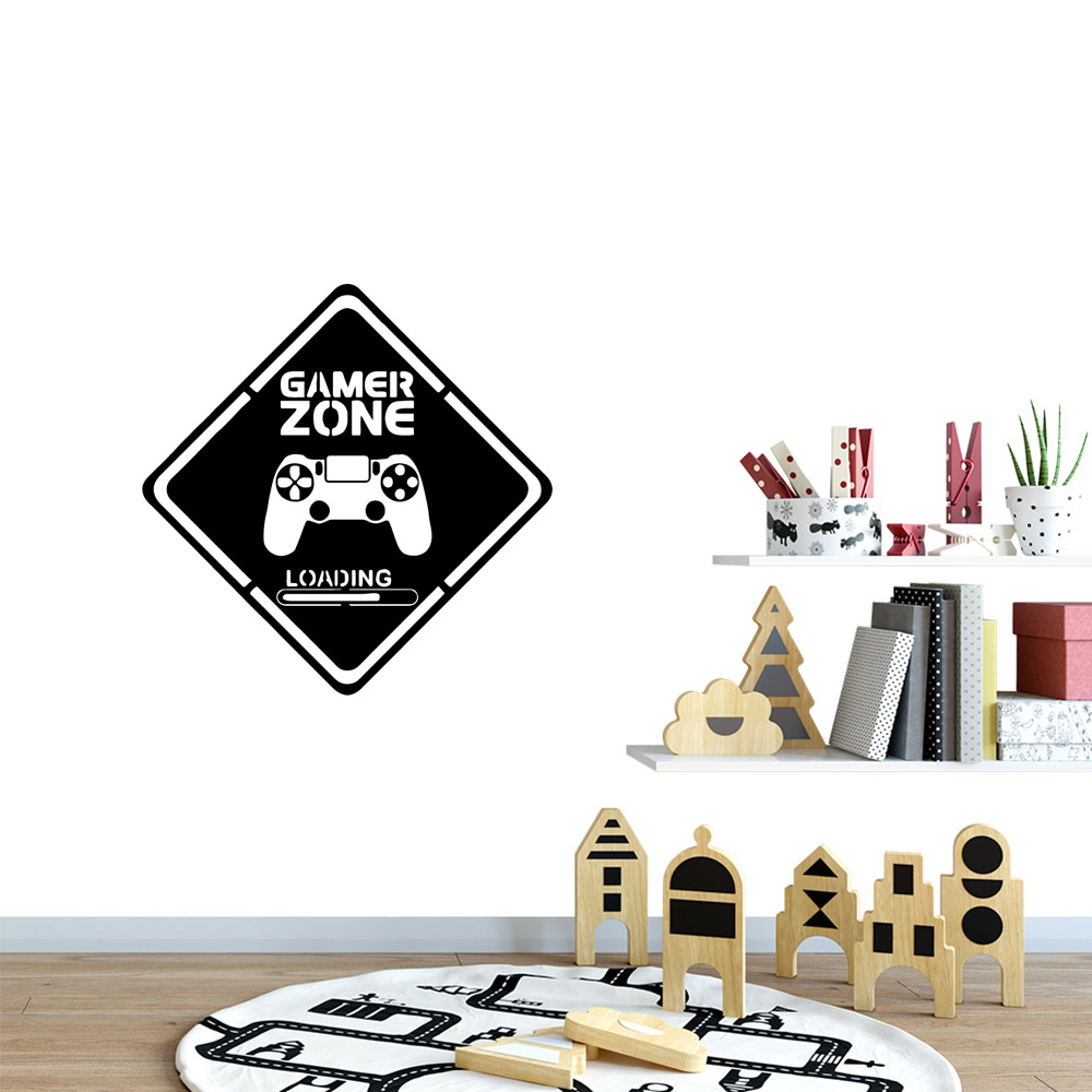 1pc ゲーマー壁アートデカールキッズルームの装飾ゲームハン - Furniture Hardware Pulls のレビューと価格