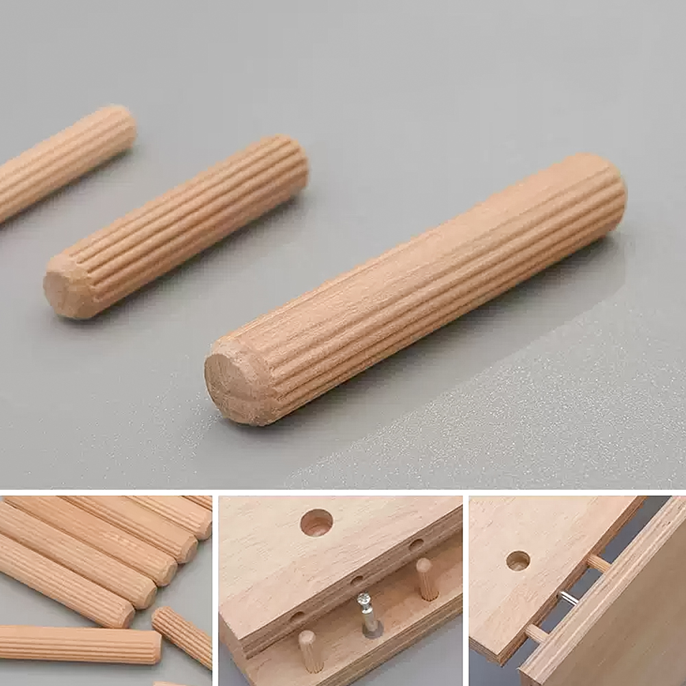 木製ダボピン 6/8mm 溝付き硬材家具接合用コネクター 木 - Furniture Joinery Hardware のレビューと価格