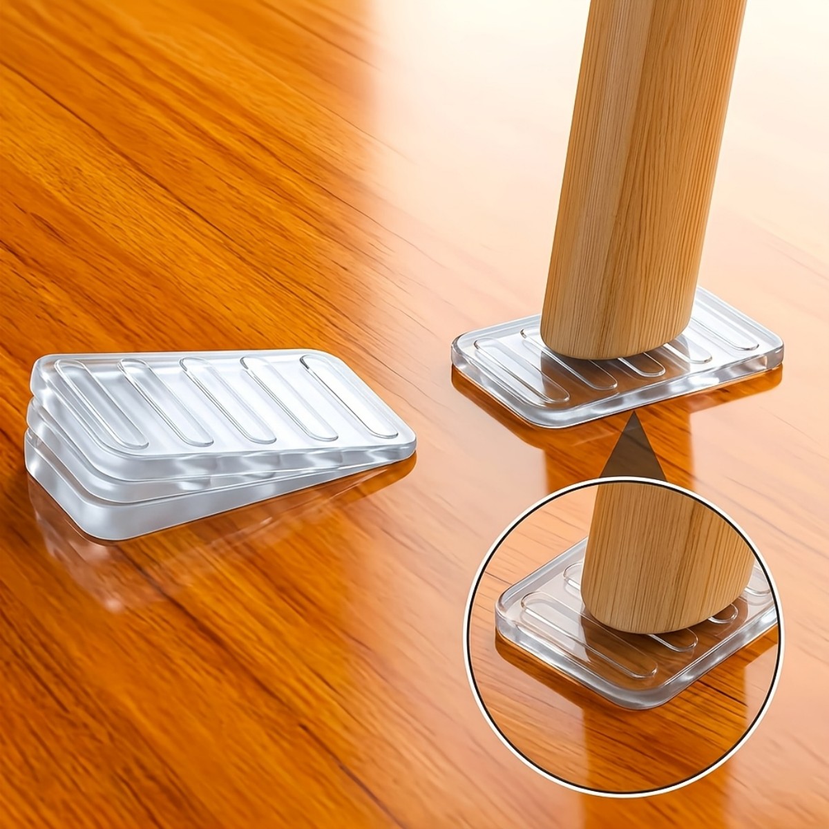8個入り調整可能なテーブル脚バランスパッド、不整地の床に適し - Furniture Hardware Brackets のレビューと価格