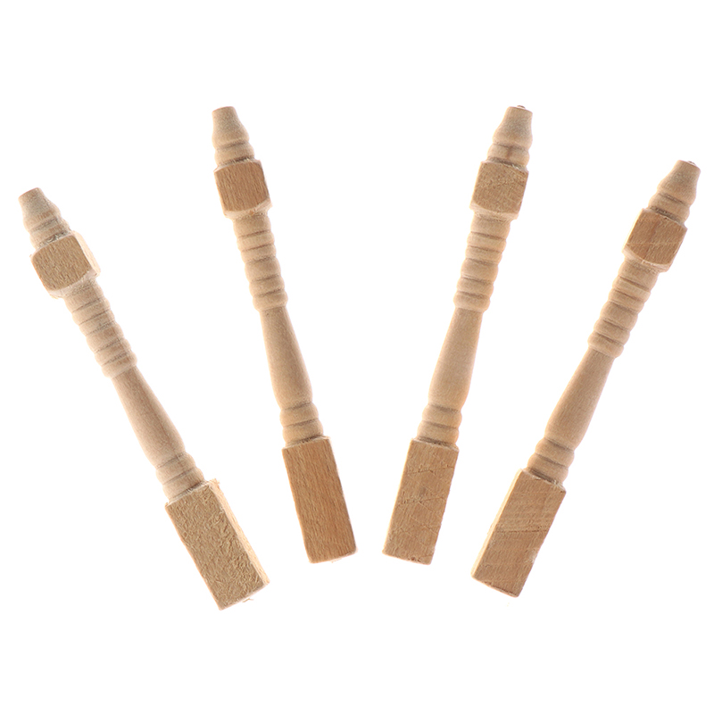 4 個 1:12 ドールハウスミニチュア木製椅子テーブル脚  - Furniture Hardware Brackets のレビューと価格